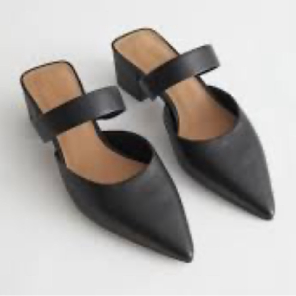 & OTHER STORIES Pointed Block Heel Leather
Mules